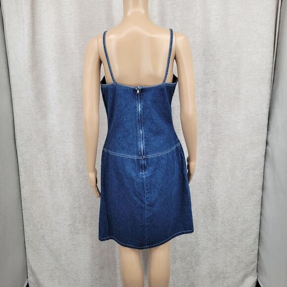 Faded Glory Y2K Denim Tank Midi Dress Women's Medium 8 / 10 Blue Jean - Picture 6 of 10